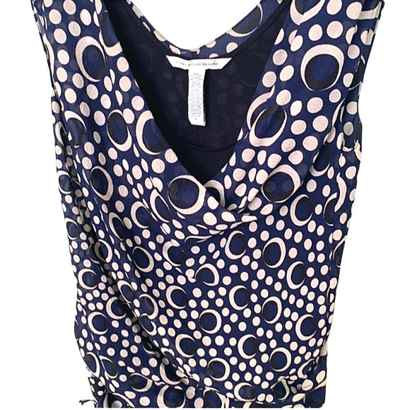 Diane Von Furstenberg DVF 100% Silk Draped Printed Persia Mini Dress Siz… - Picture 5 of 16